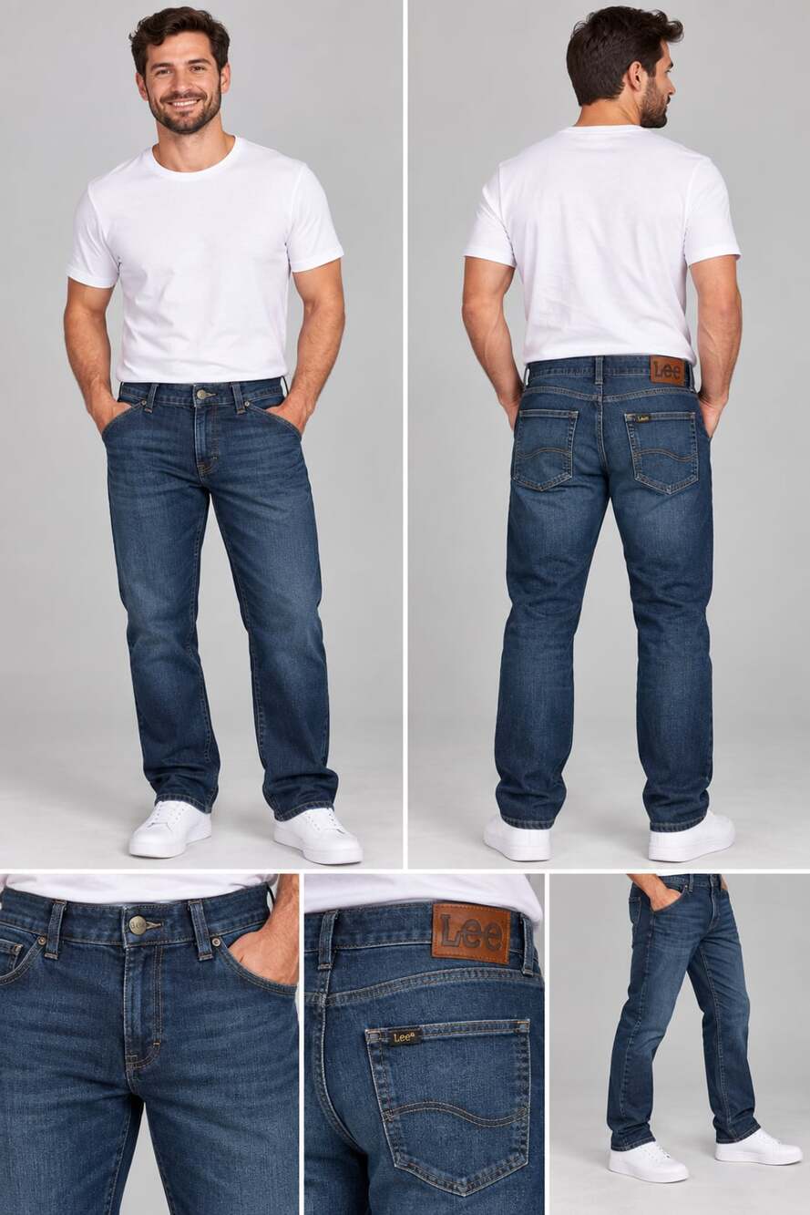 Lee Extreme Motion Straight Fit Tapered Leg Jeans Blue
